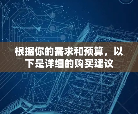 根据你的需求和预算，以下是详细的购买建议