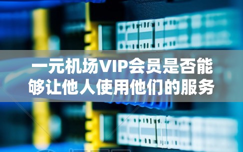 一元机场VIP会员是否能够让他人使用他们的服务，取决于VIP会员的管理权限和使用协议。通常情况下，VIP会员拥有优先权并提供免费服务，但是否允许他人使用这些资源取决于以下因素